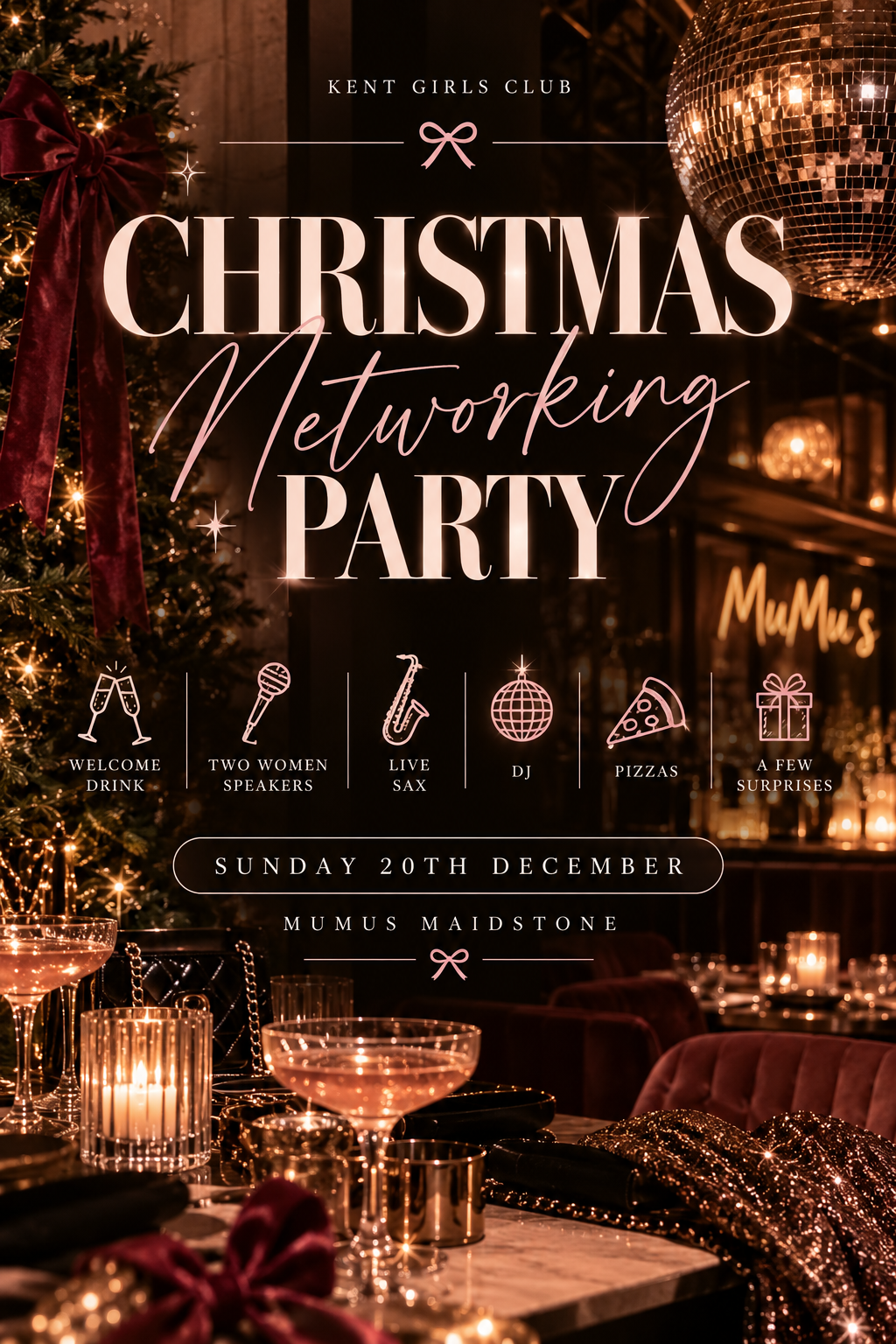 🎀🥂 THE KGC CHRISTMAS NETWORKING PARTY AT MUMU’S🥂🎀