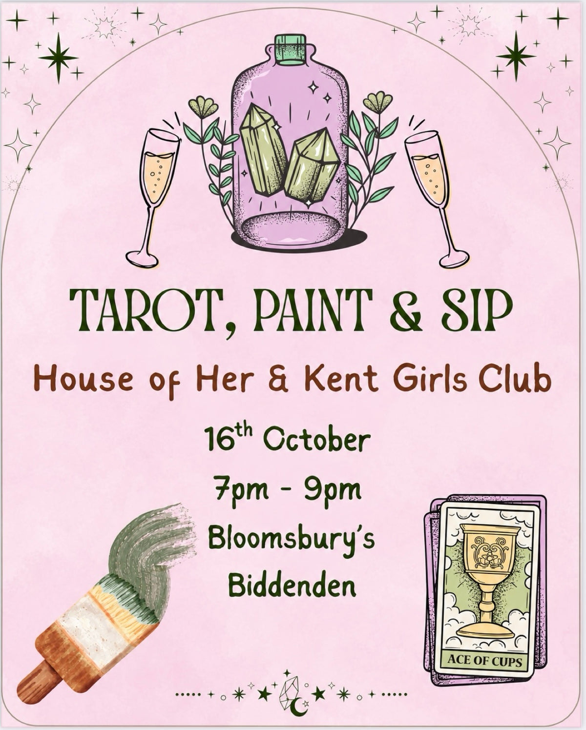 🔮✨ TAROT STYLE PAINT & SIP BIDDENDEN ✨🎨