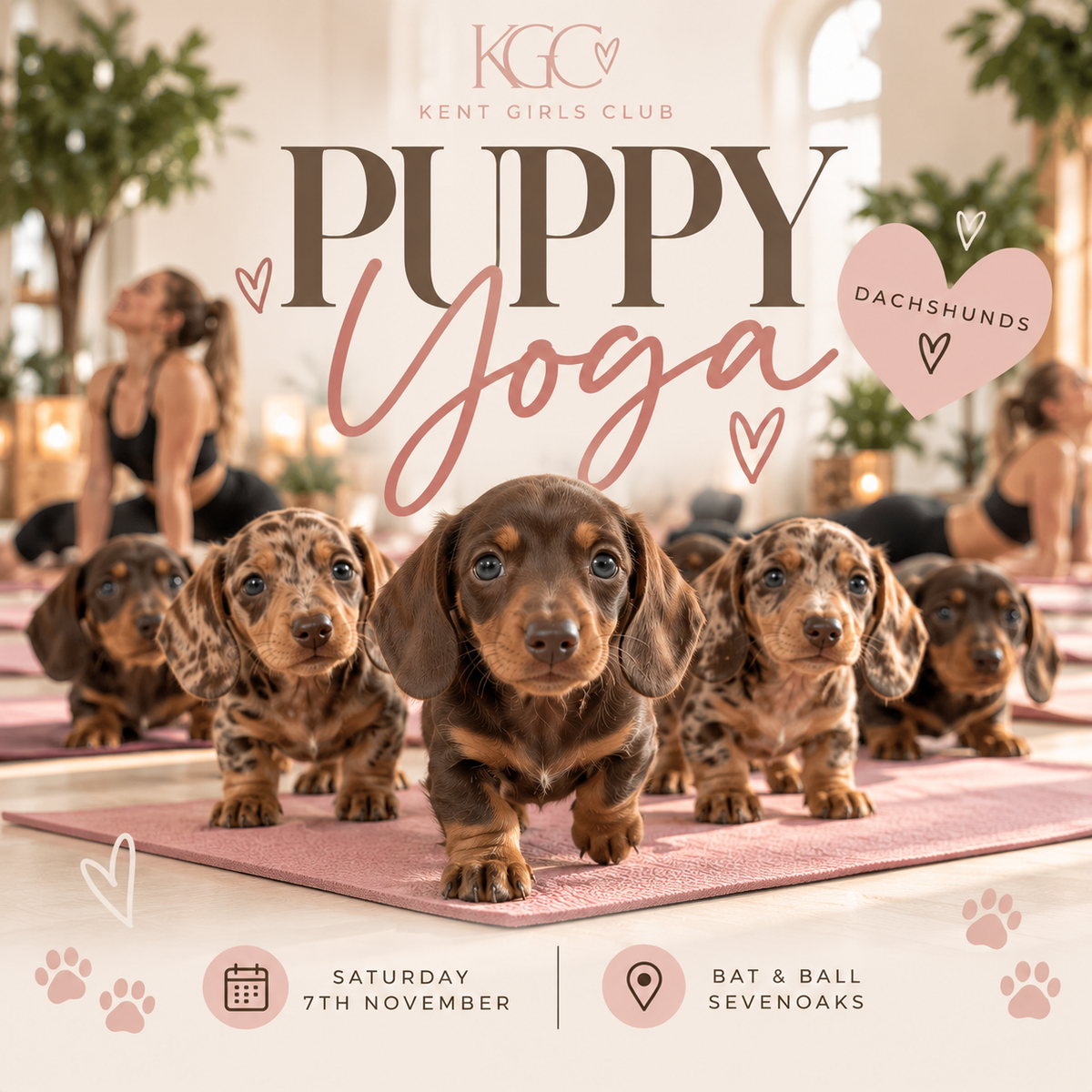 🐶🩷 PUPPY YOGA IS COMING TO SEVENOAKS! 🧘🏼‍♀️✨
