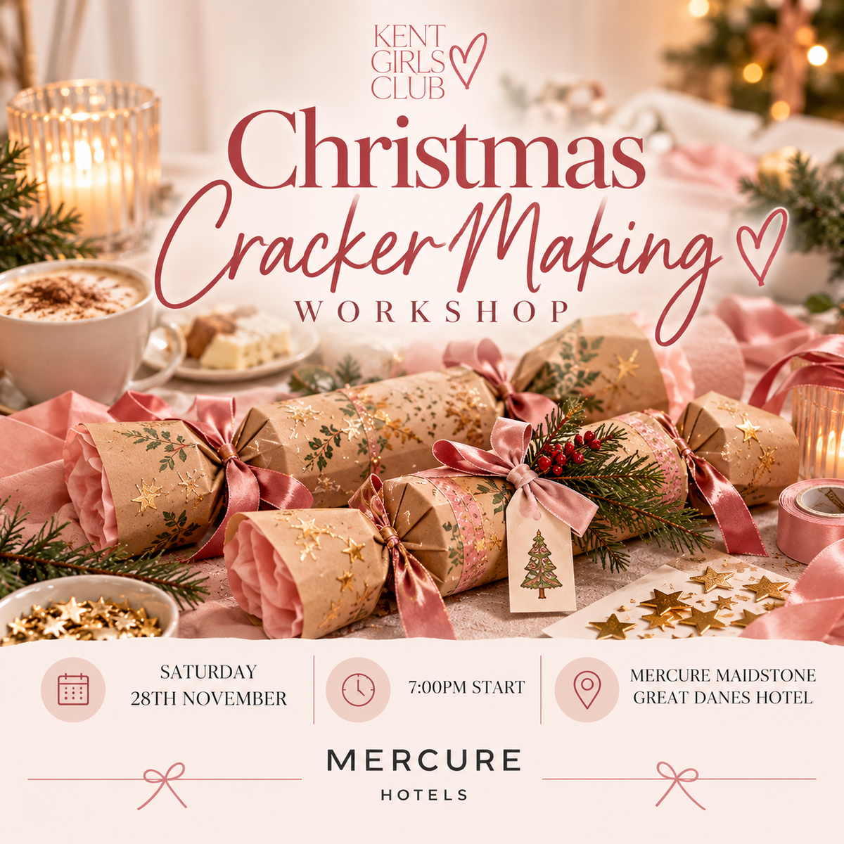 🎄🎀 CHRISTMAS CRACKER MAKING WORKSHOP MAIDSTONE 🎀🎄